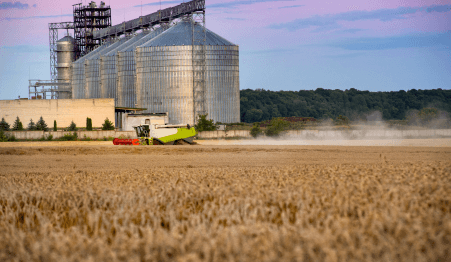large grain storage tanks