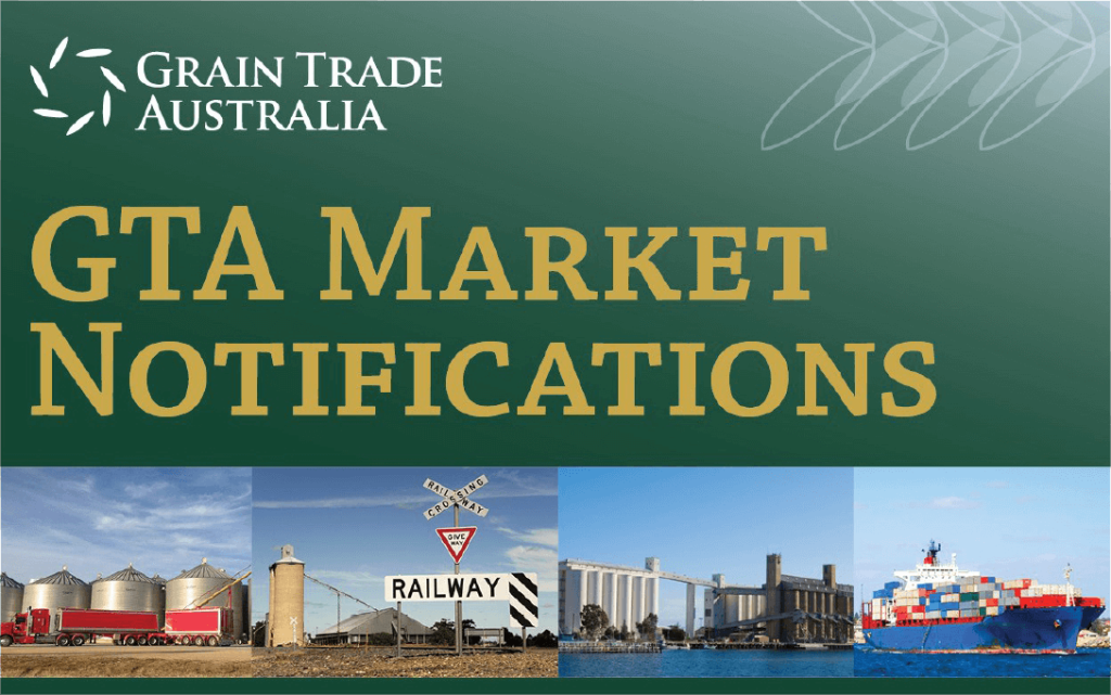 Grain Trade Australia Market Notification